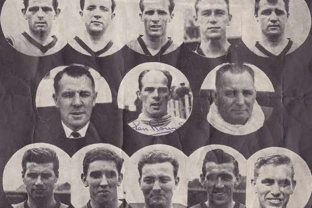 Harold Eckersall is the second left on the bottom row and Arnie Eckerall can be seen in the top middle