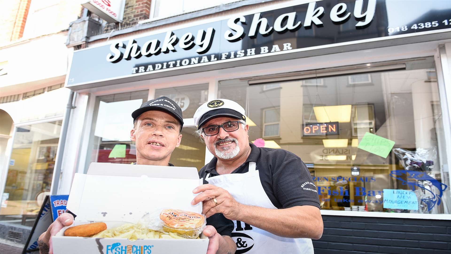 Shakey Shakey fish bar, which was evacuated tonight, offers vegan and gluten-free food. Picture: Alan Langley