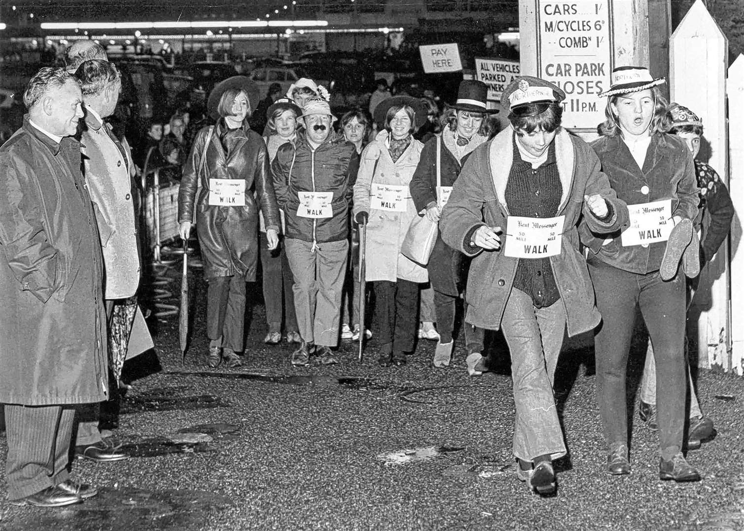 Many walkers took to wearing fancy dress as the Kent Messenger 50 mile walk grew in popularity in the 1960s. Picture from Images of Maidstone.