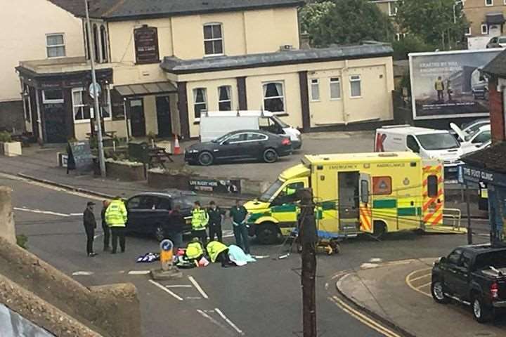 The woman was injured yesterday, picture, Jemma Shaw.