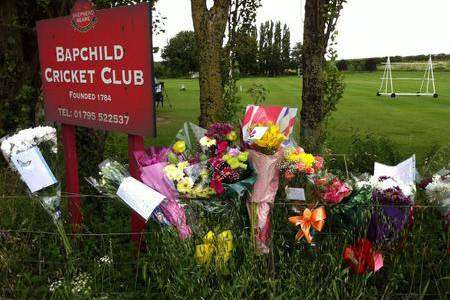 Floral tributes left at the scene where Kyle Coen was knocked down on the A2 London Road, Bapchild