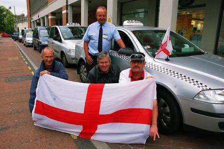 Cabbies angry about being banned from flying the flag