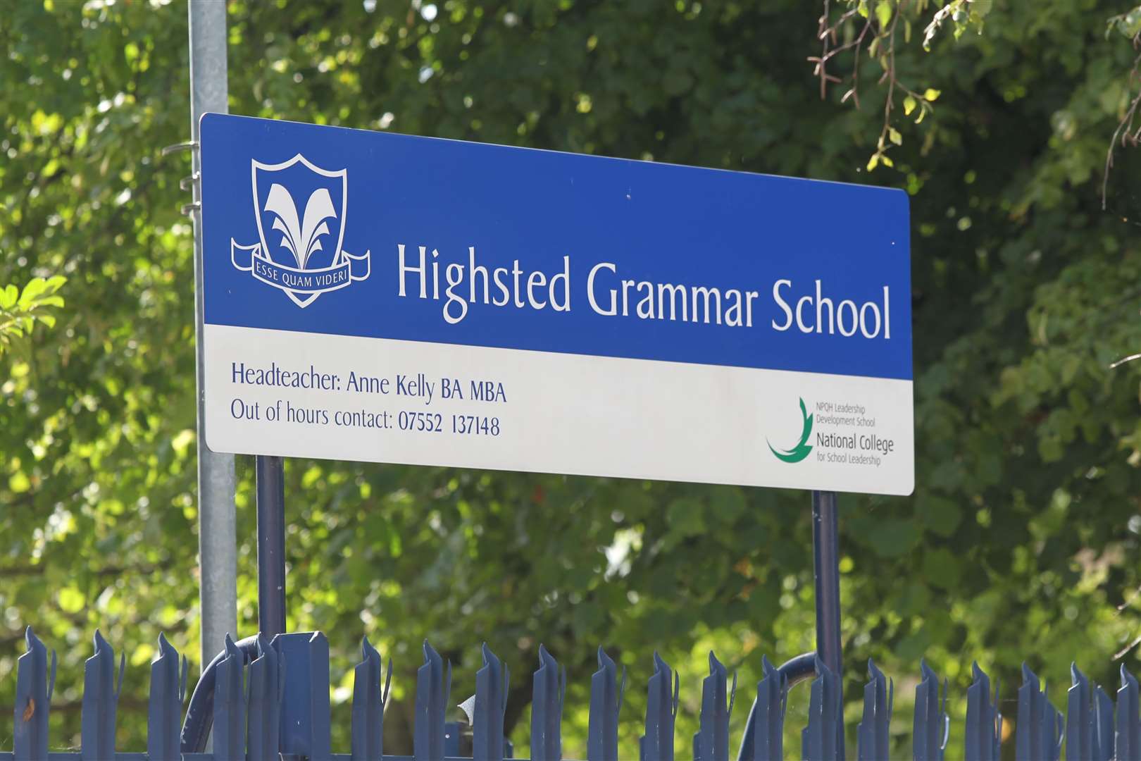 Highsted Grammar School. Picture: John Westhrop