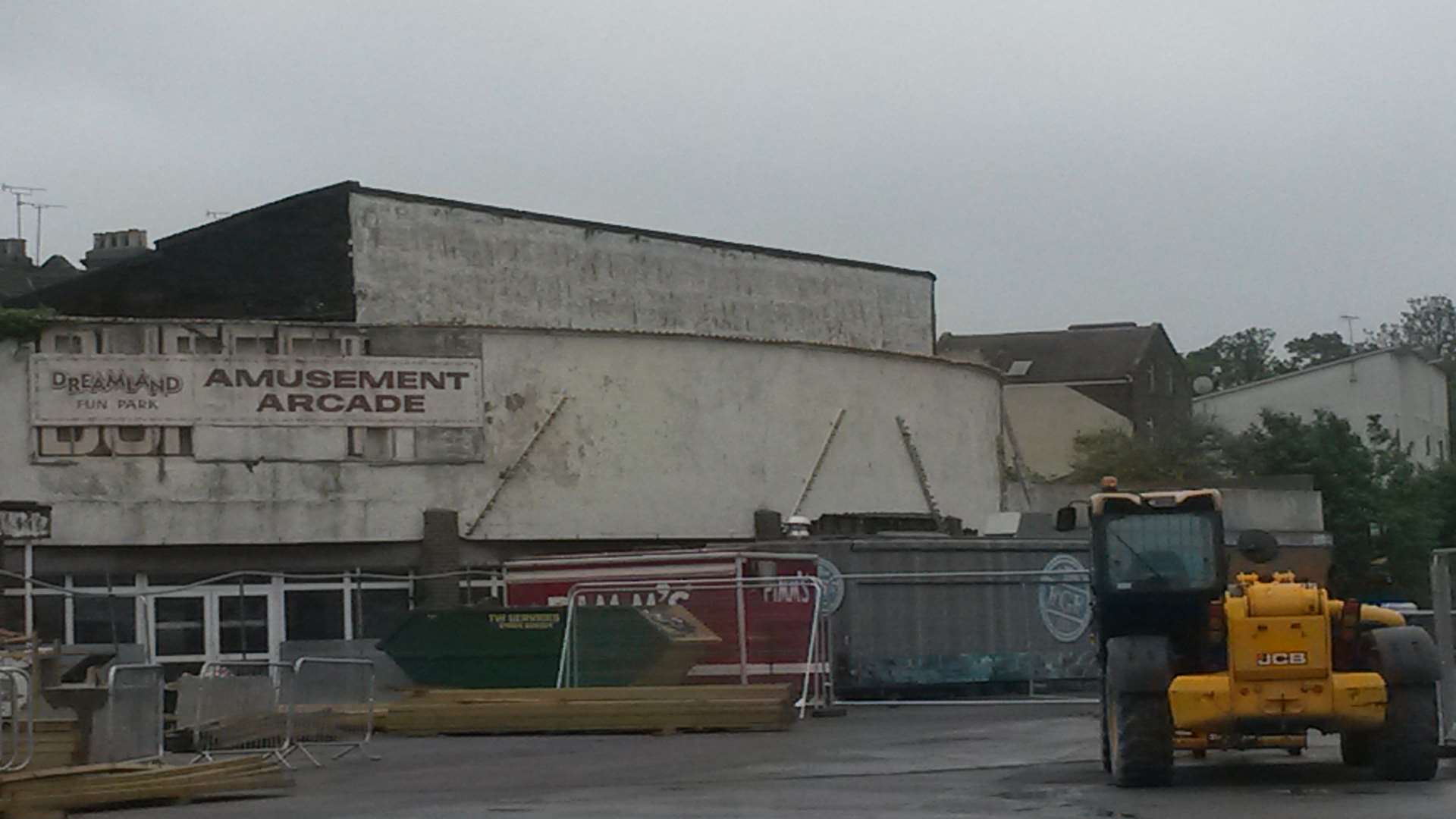 Dreamland's Buffet Building after the fire