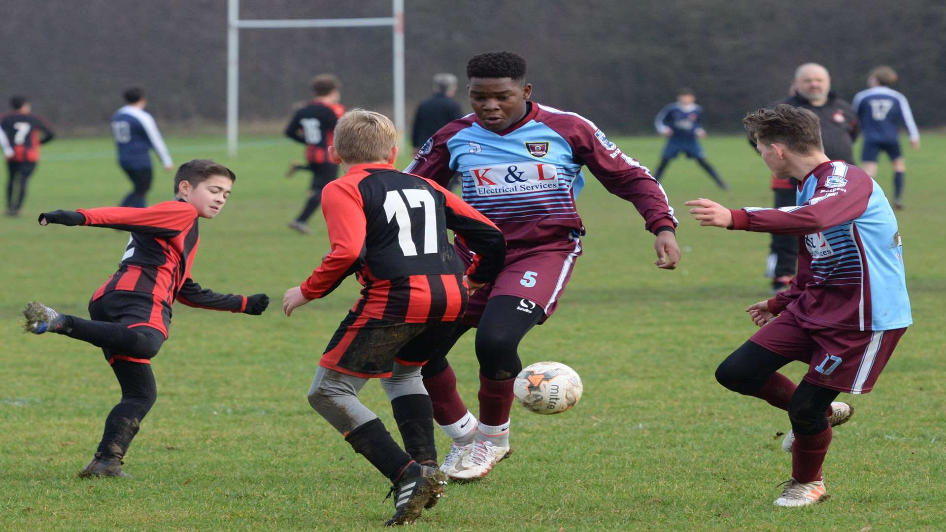 Wigmore Youth and Meopham Colts under-13s go head-to-head on Sunday Picture: Chris Davey