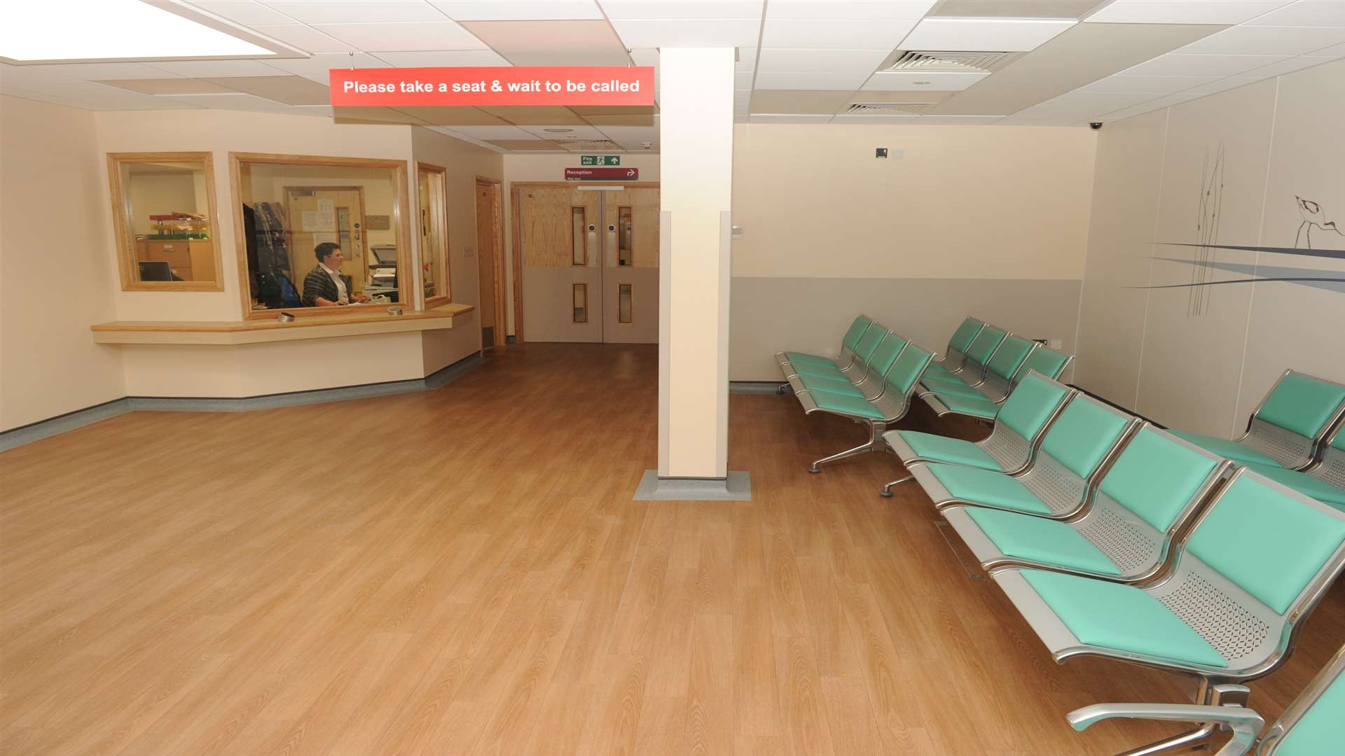 The new waiting room in the majors department at A&E