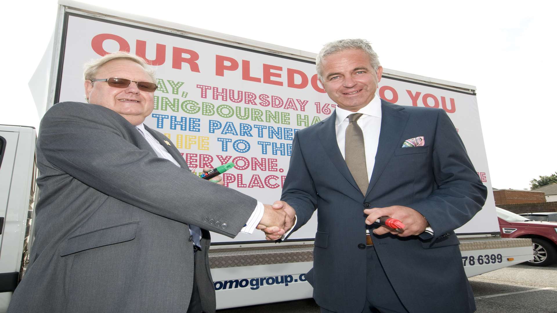 Cllr Andrew Bowles, left, and Richard Upton at the launch of the project back in August 2012