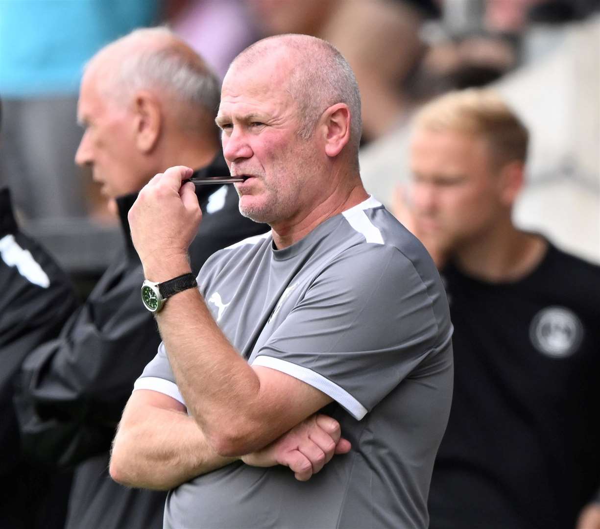 Dartford manager Alan Dowson likes what he sees so far from Josh Johnson. Picture: Keith Gillard
