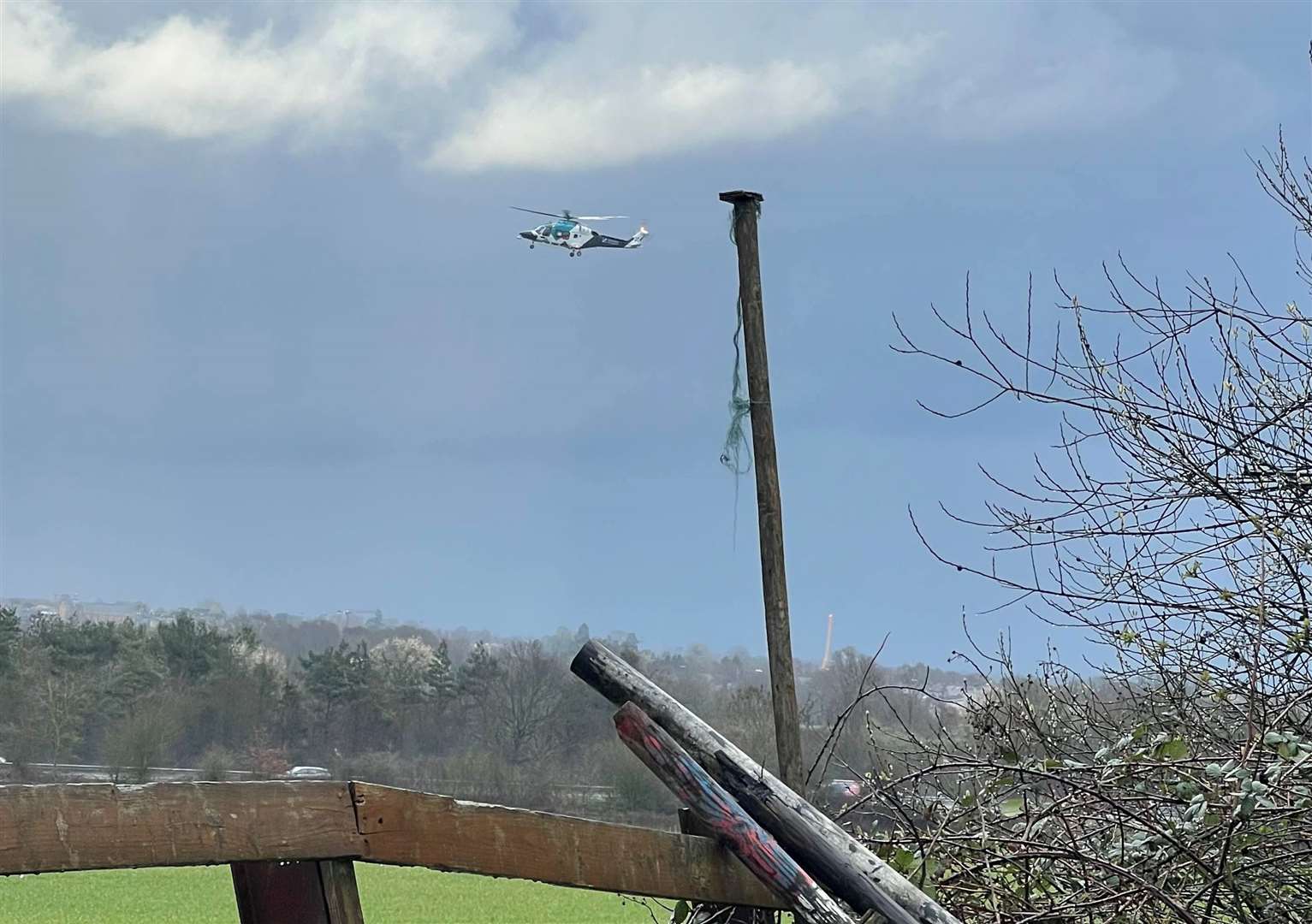 The air ambulance was called to the incident on the A21. Picture: Jen Baldwin Murphy