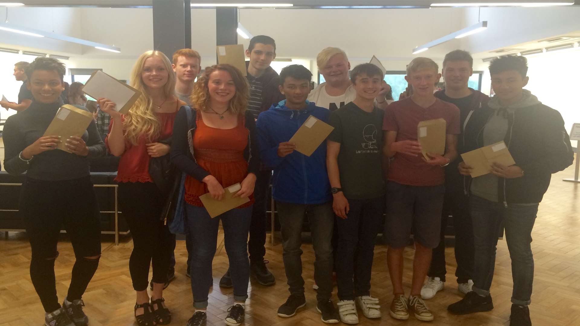 Pupils at Valley Park celebrate their results