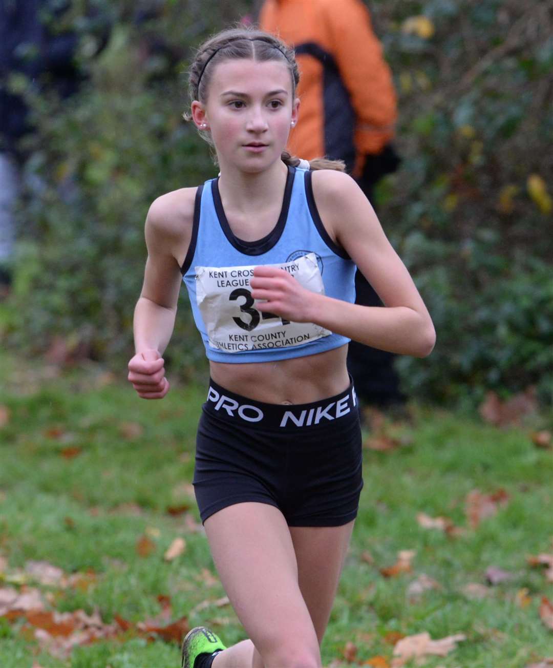Iris Williams of Cambridge Harriers takes victory in the under-13 girls' race. Picture: Chris Davey (53364403)