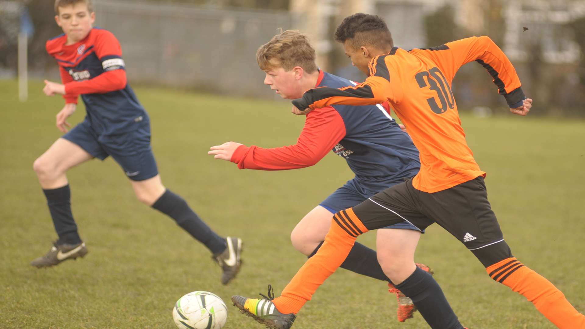 Hempstead Valley under-14s chased by Lordswood Youth in Division 1 Picture: Steve Crispe