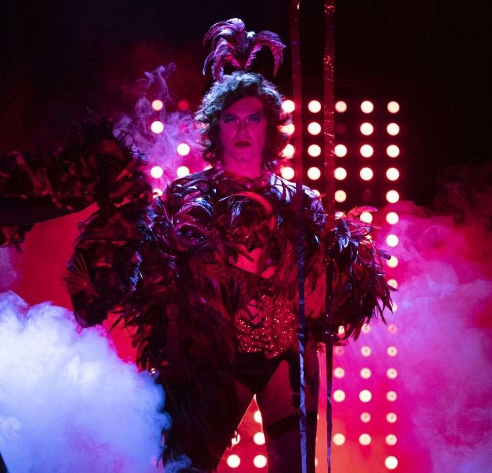 Stephen Webb wows the crowd as Frank-N-Furter, a role made famous by Tim Curry in the 1975 film, the Rocky Horror Picture Show. Picture: David Freeman