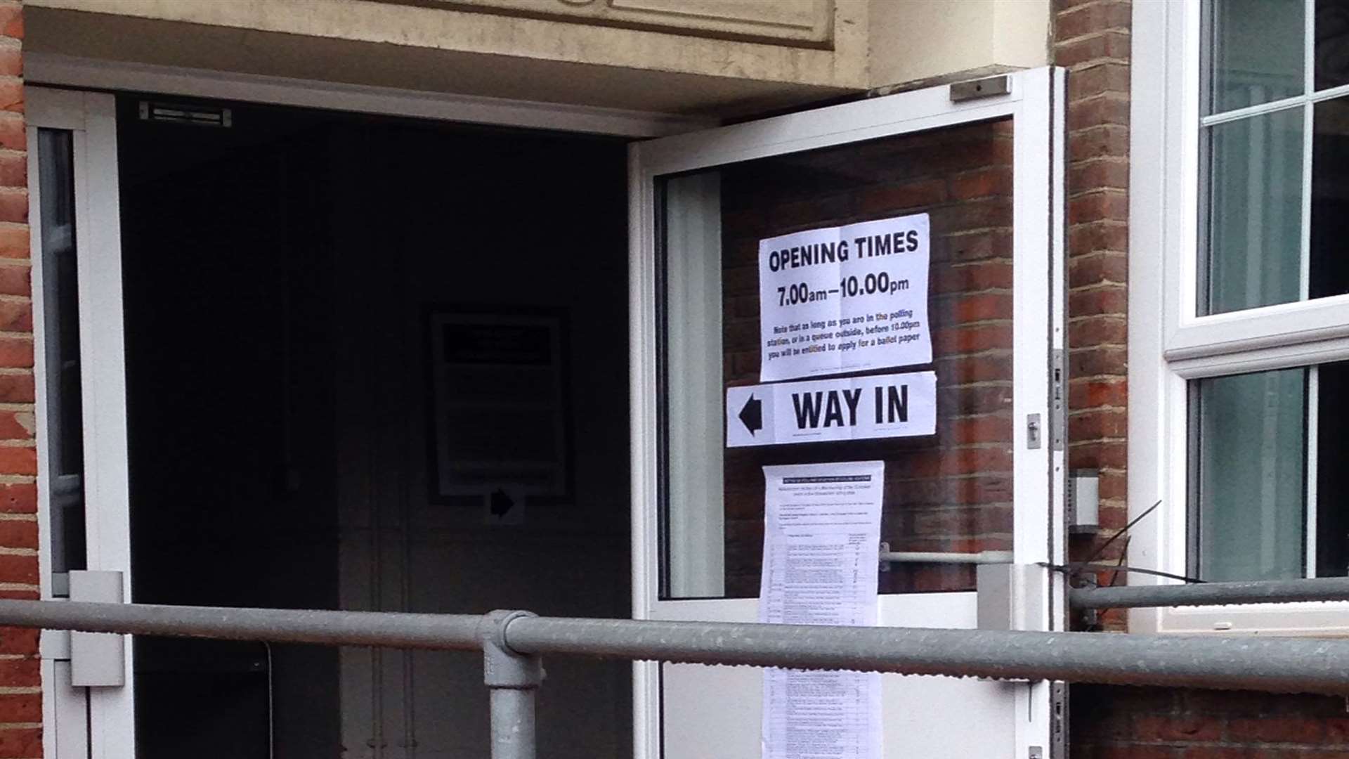 Polling station in Gravesend