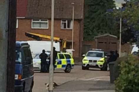 Armed police surrounded the house in Knight Avenue