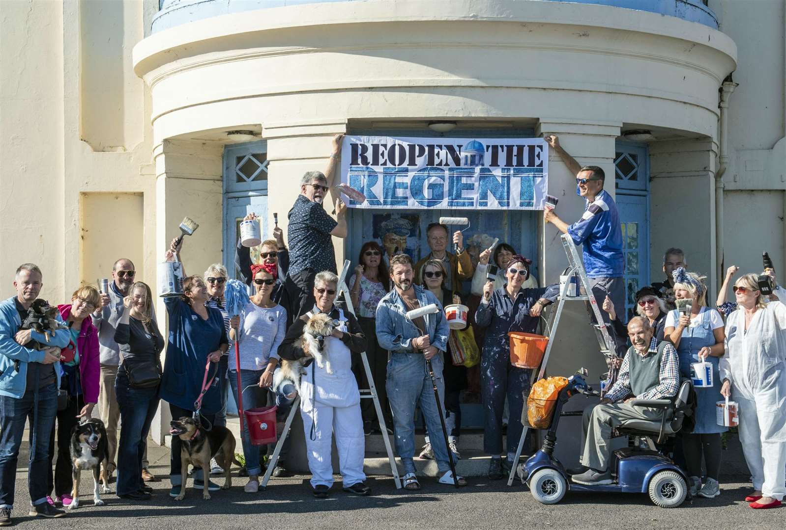 Reopen the Regent campaigners at a protest outside the former bingo hall in 2018. Picture: Tony Nandi