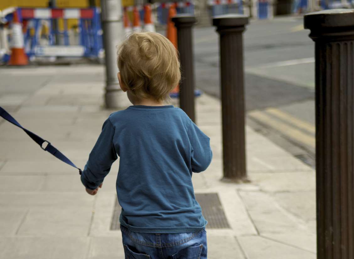 The child was found walking alone in their pajamas. Stock image.