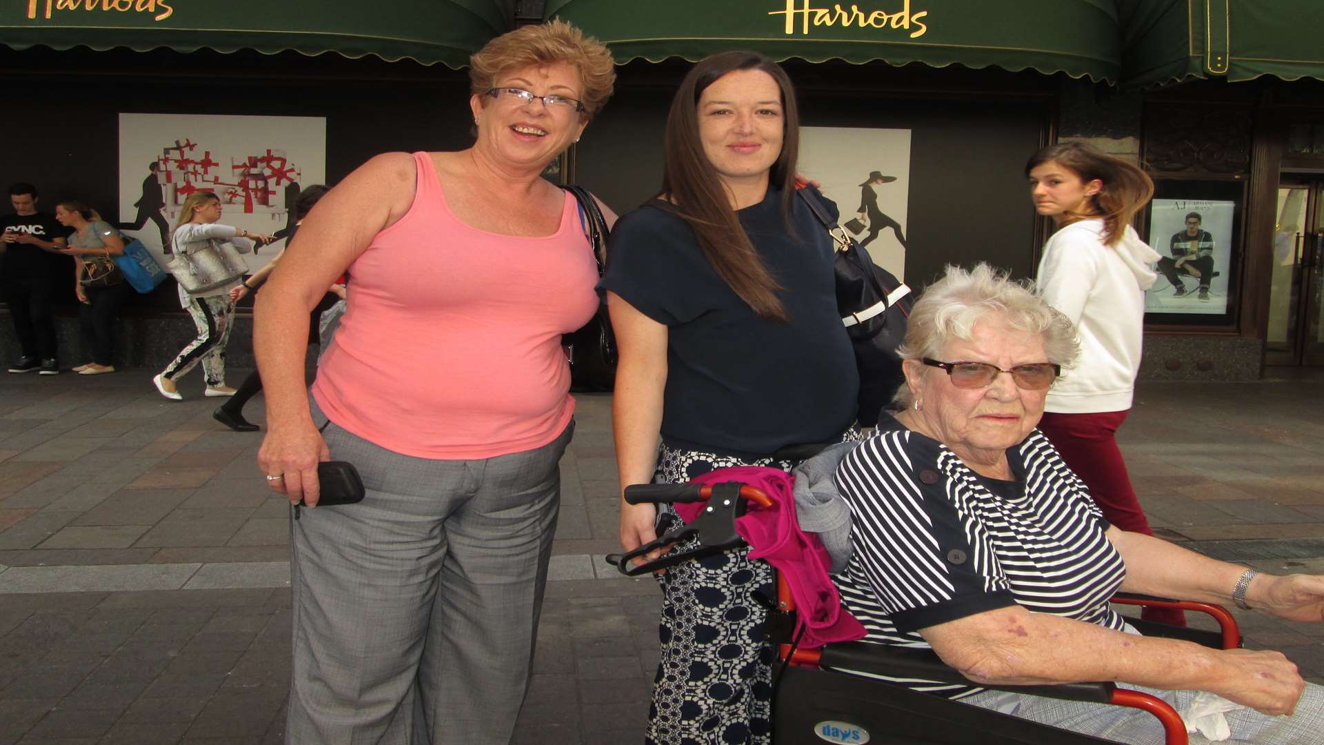 Shirley Loosley, 80 (right) with her family during happier times