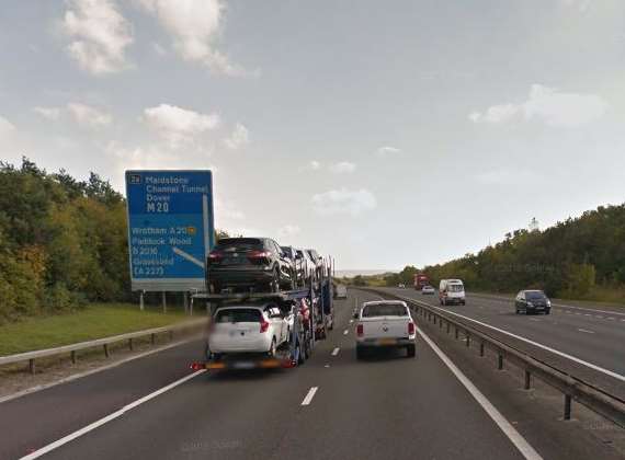 The M26 by junction 2. Google Street View