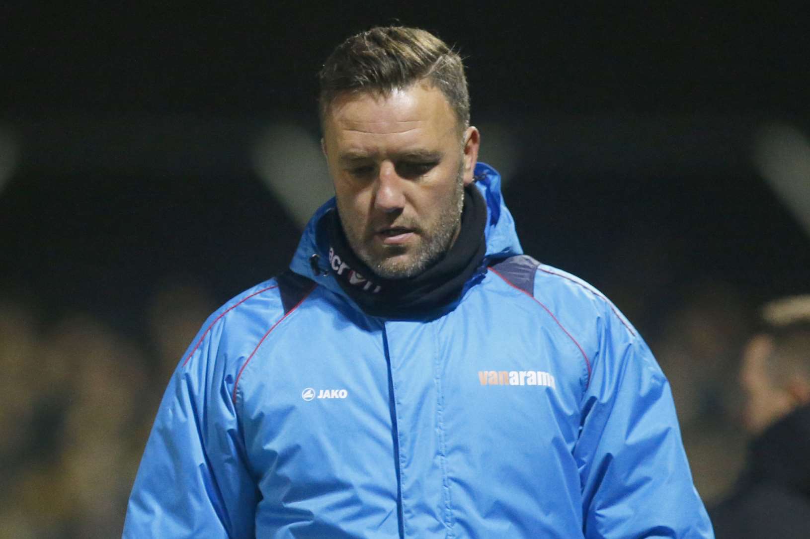 Maidstone boss Jay Saunders is hoping for better luck in the FA Trophy this season Picture: Andy Jones