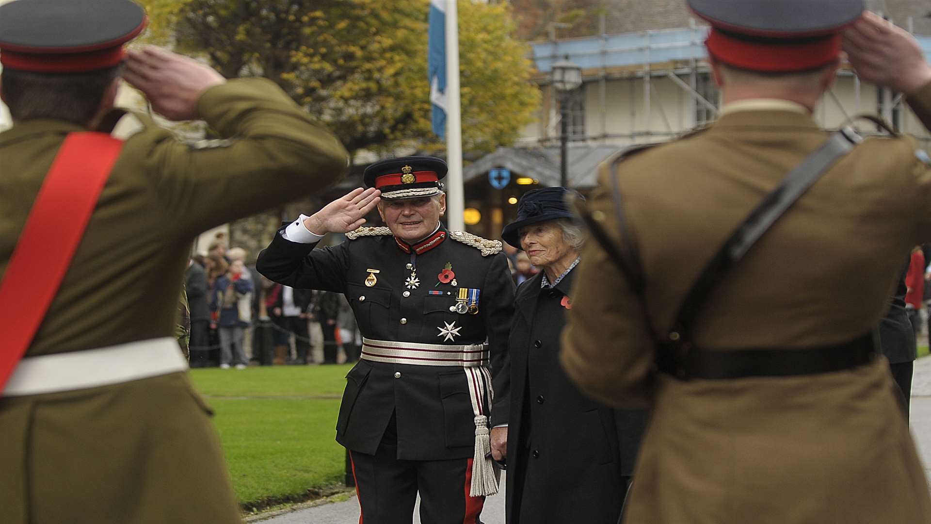 Allan Willett on his way into Canterbury Cathedral for the civic service