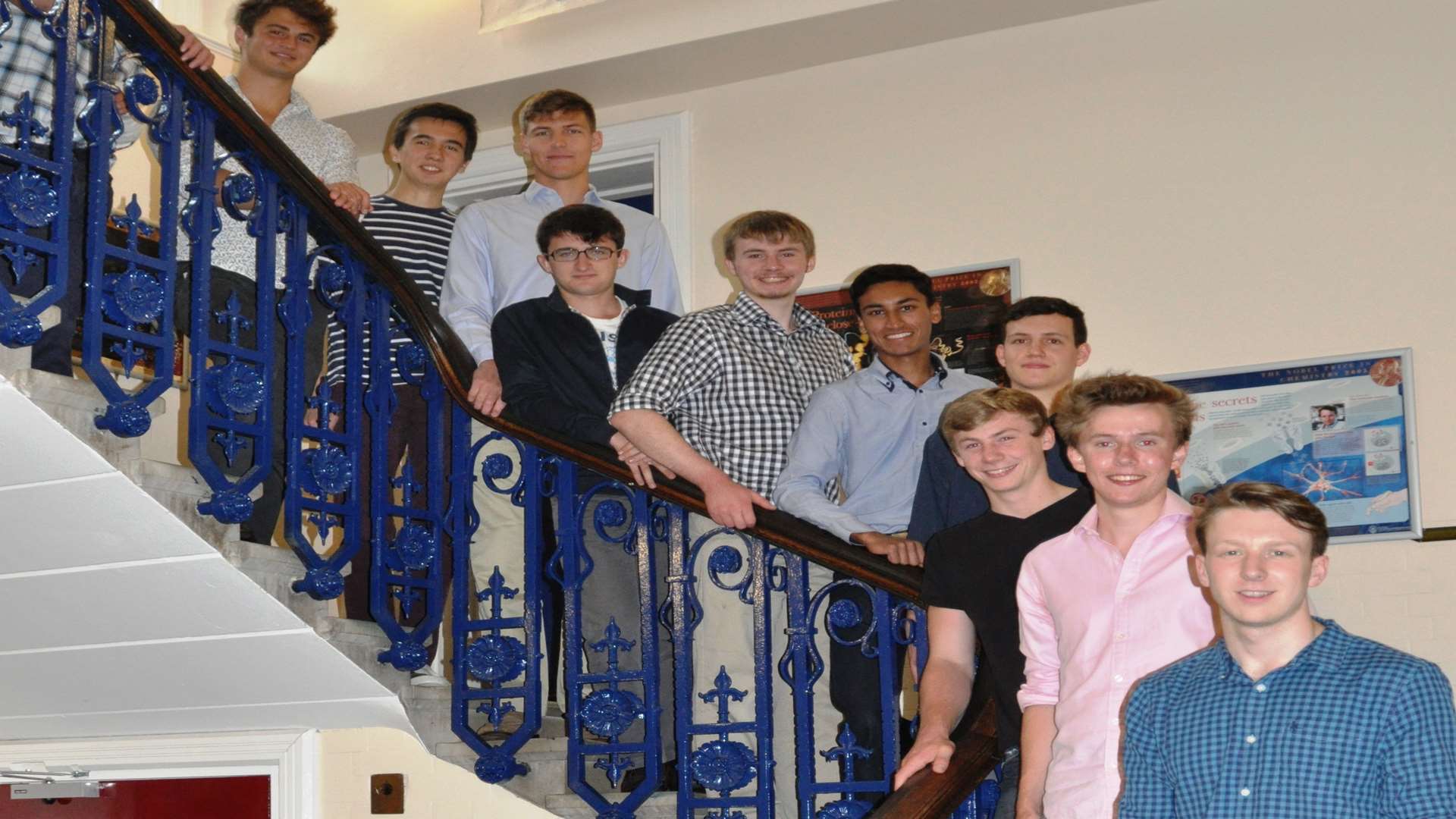 Some of the boys who achieved A* grades in all of their exams at Tonbridge School