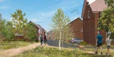 A CGI of proposed housing in Tunstall on the edge of Sittingbourne. Picture: Urban Wilderness