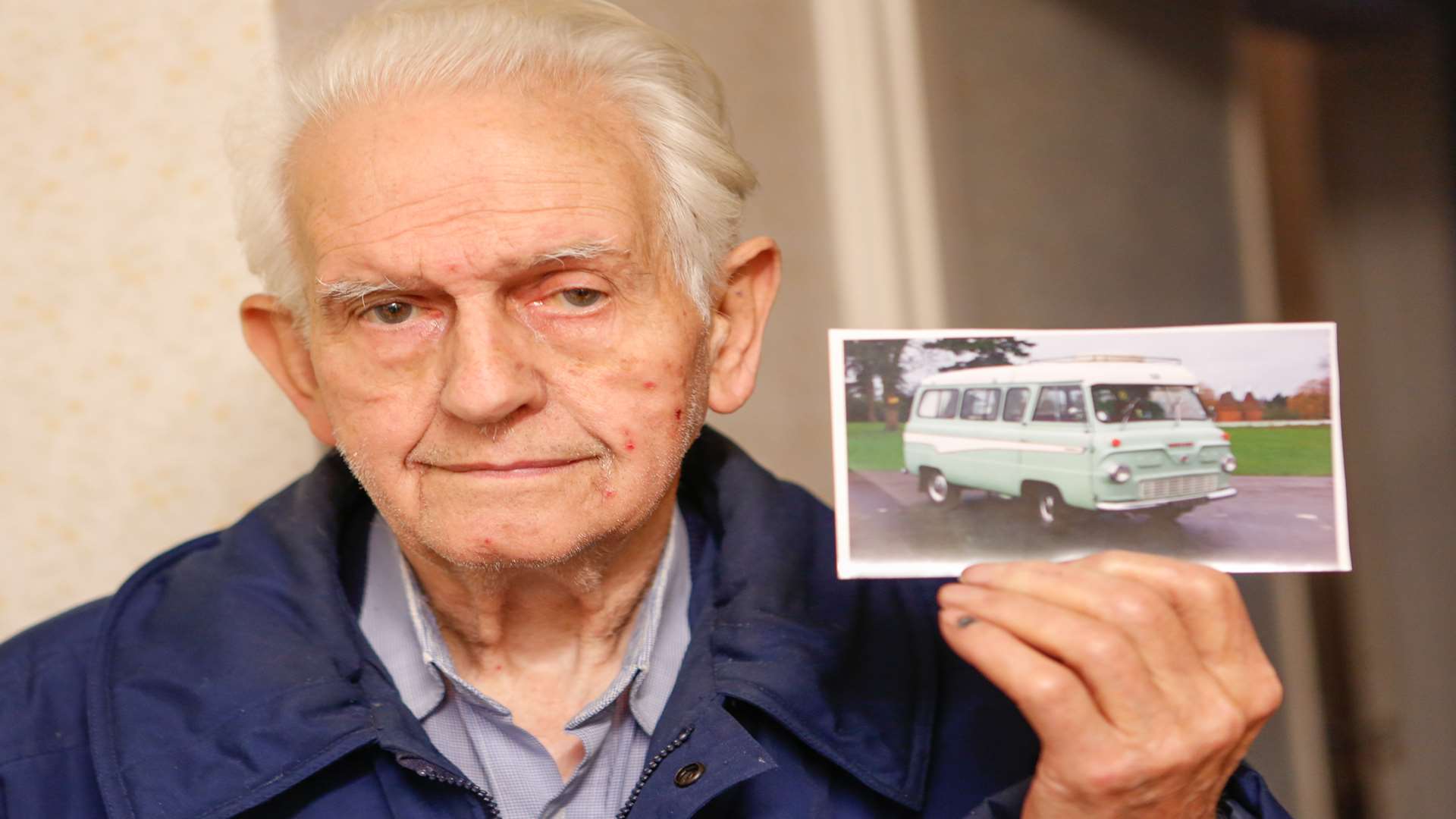 John Farrer, who has had his 1964 Ford Thames dormobile stolen from his Ditton driveway