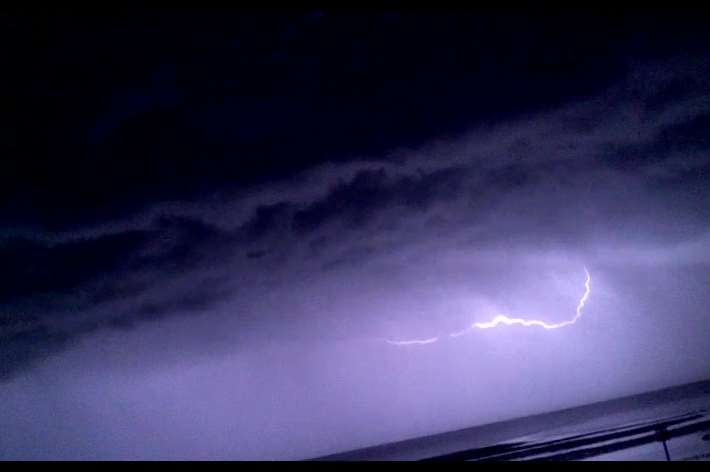 This dramatic image of lightning over Herne Bay was captured by Thomas Martin