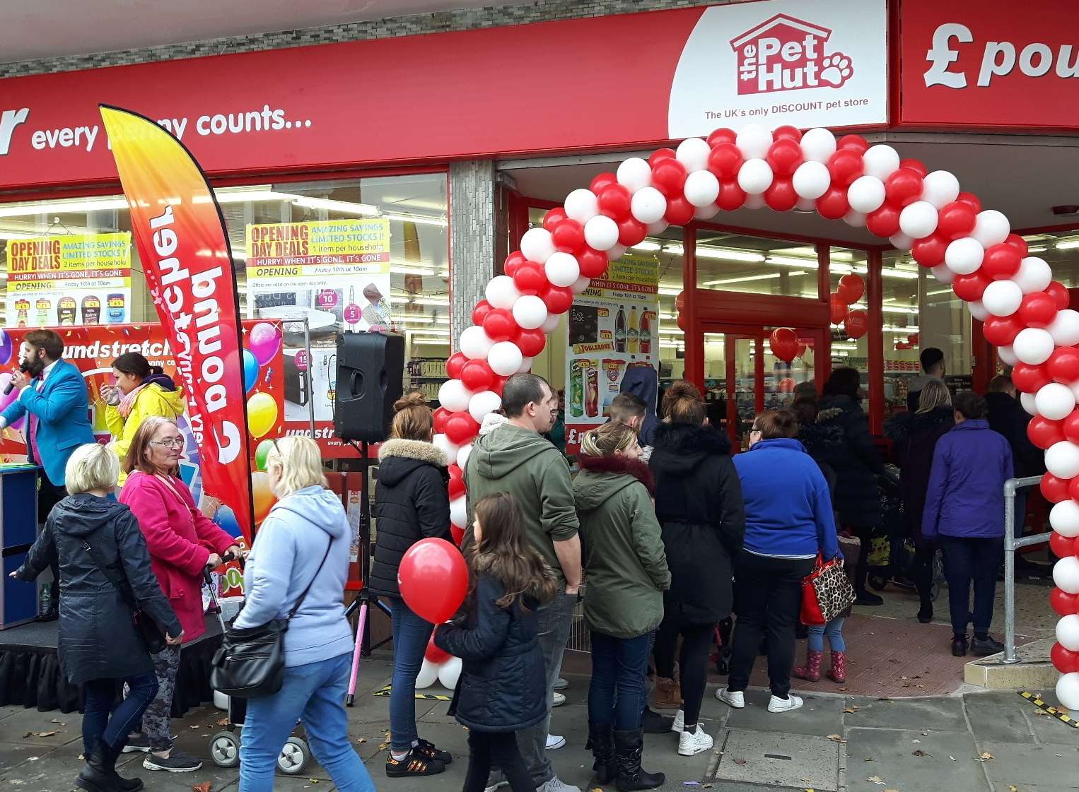 Queues going into Poundstretcher in Sheerness on its opening day