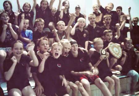 Maidstone swimming squad celebrate their success