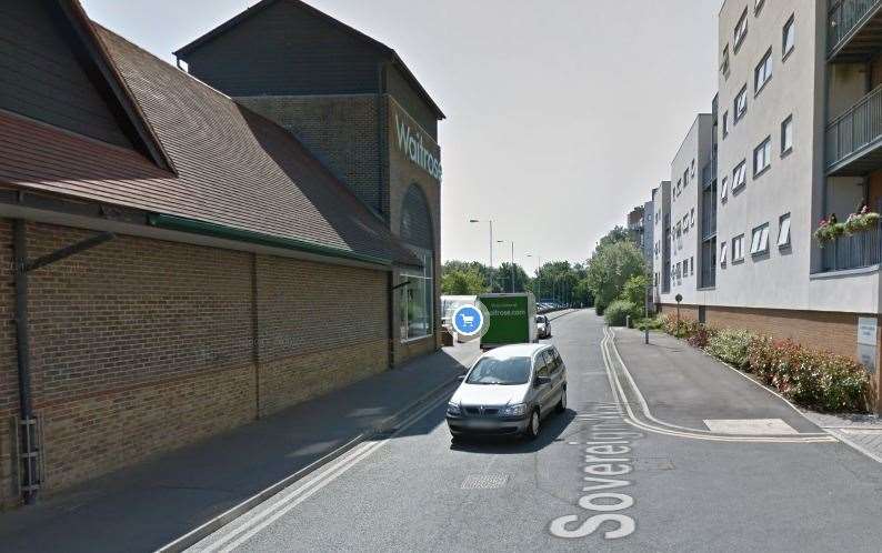 The incident happened outside Waitrose, in Sovereign Way, Tonbridge Picture: Google