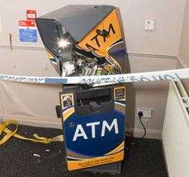 A cash machine was left destroyed when thieves attempted to drag it away from a caravan park in Seasalter. Picture: Kent Police
