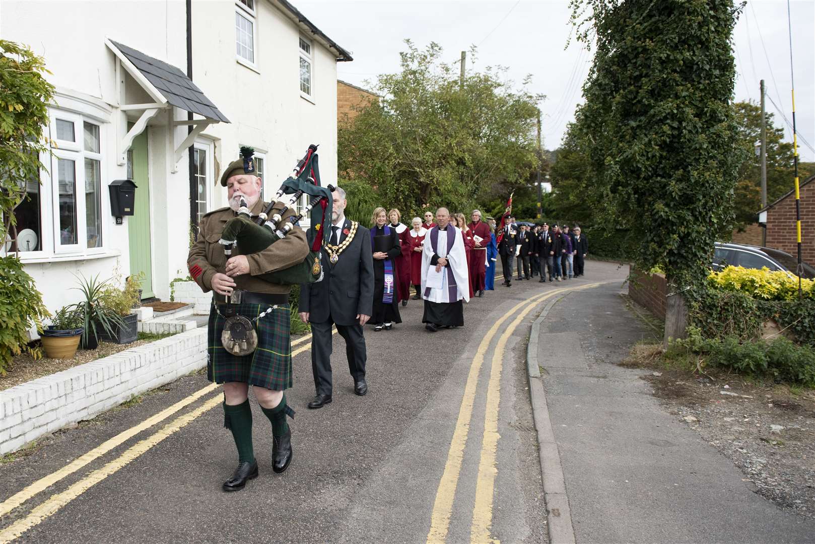 The procession through the village. Picture Tony Pullen