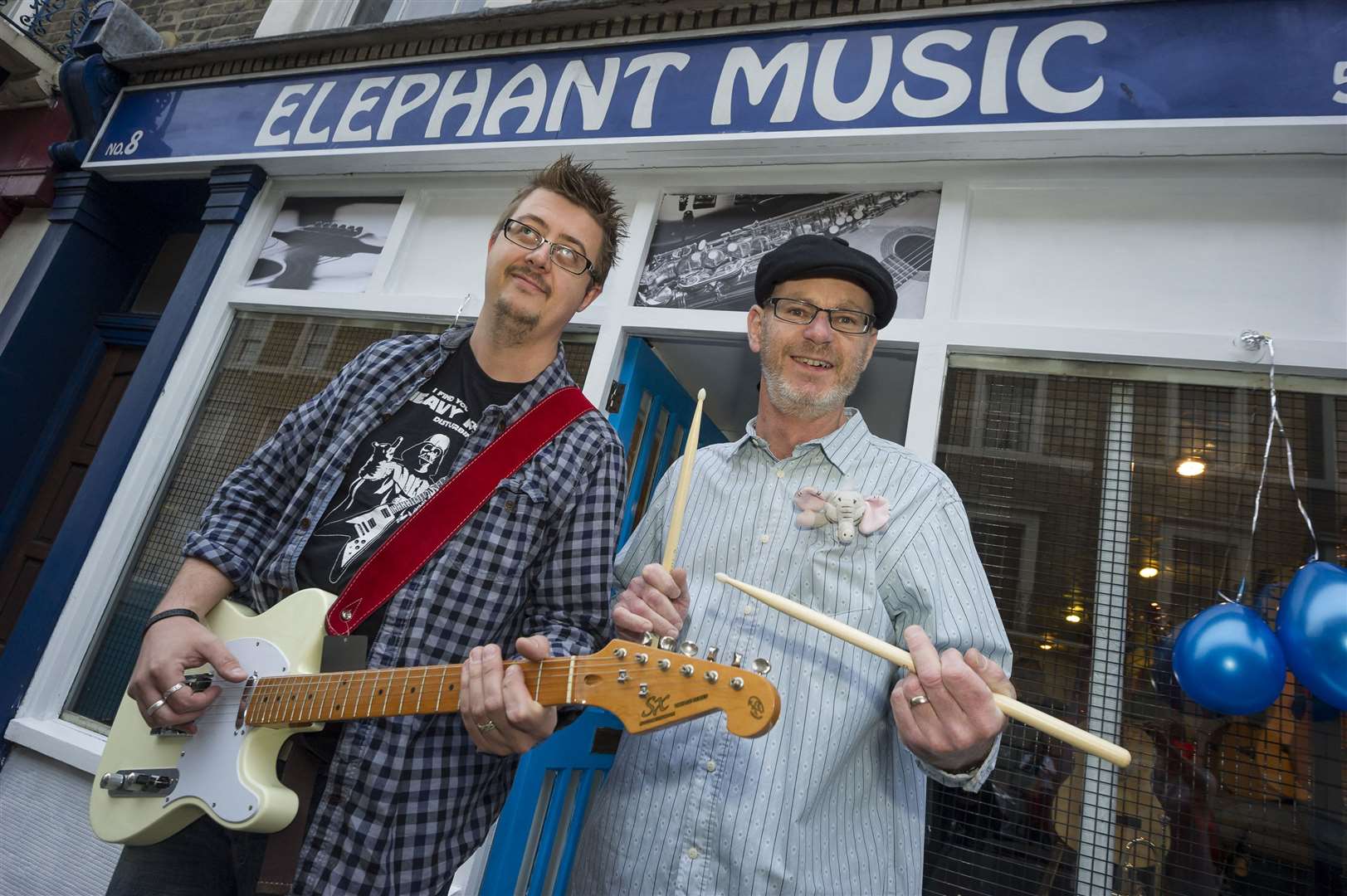 Rob Sherwood, left, and Dennis Halberg managed Gravesend's only music store together. Picture: Andy Payton