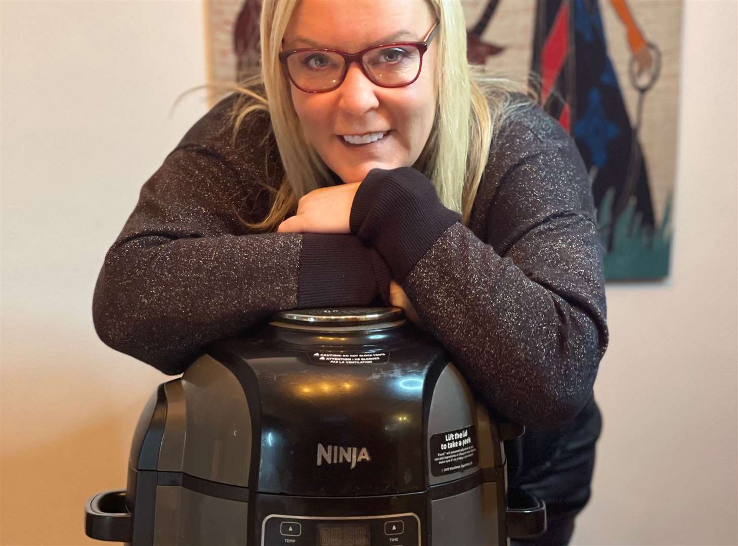 Hilary Steel and her air fryer in Maidstone. Picture: Hilary Steel