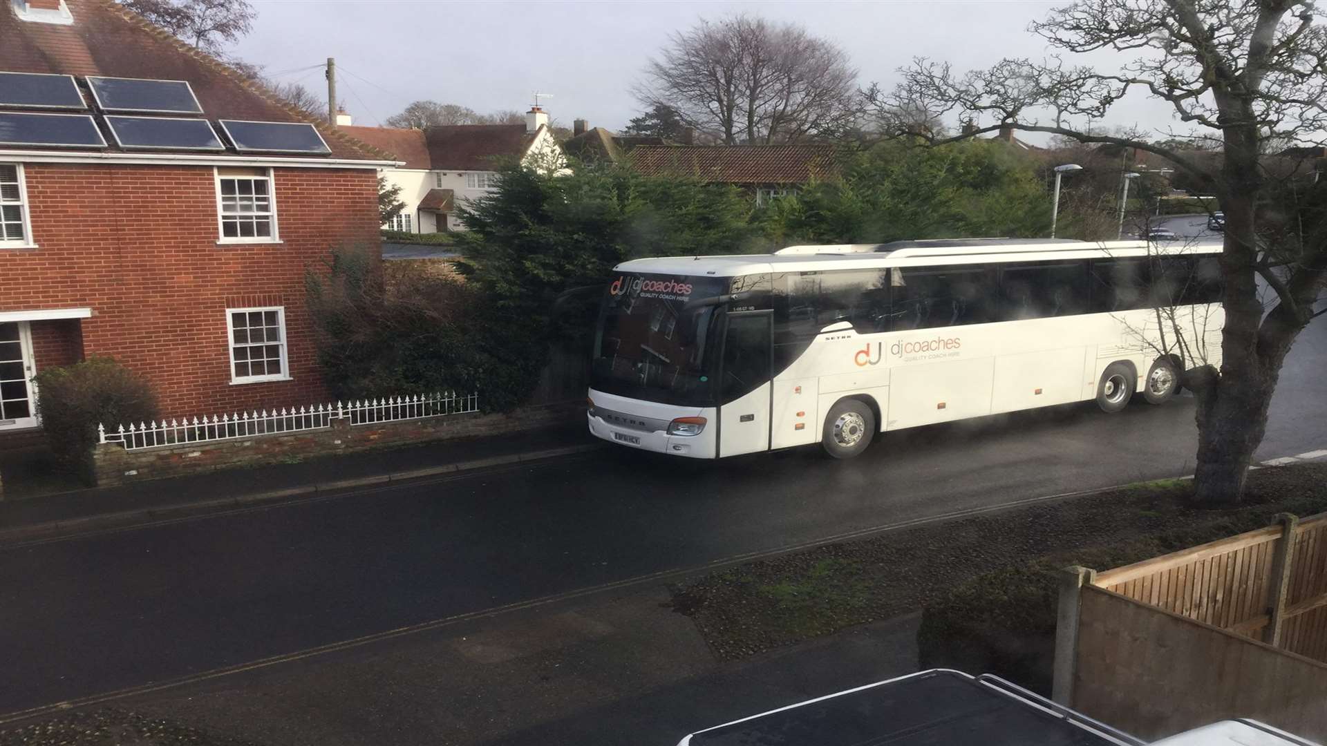 One of the buses parked in St George's Road in Sandwich
