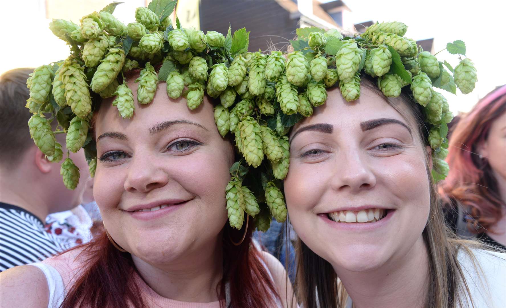 Jodie Epps and Bryony Coe at last year's Faversham Hop Festival. Picture: Chris Davey