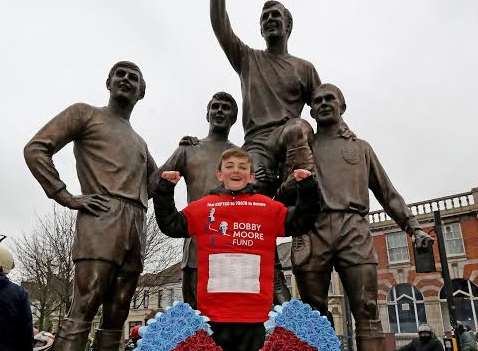 Jonjo has raised £200,000 for for the Bobby Moore Fund for Cancer Research UK