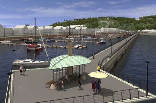 A image of how part of Dover Western Docks will look after the redevelopment.
