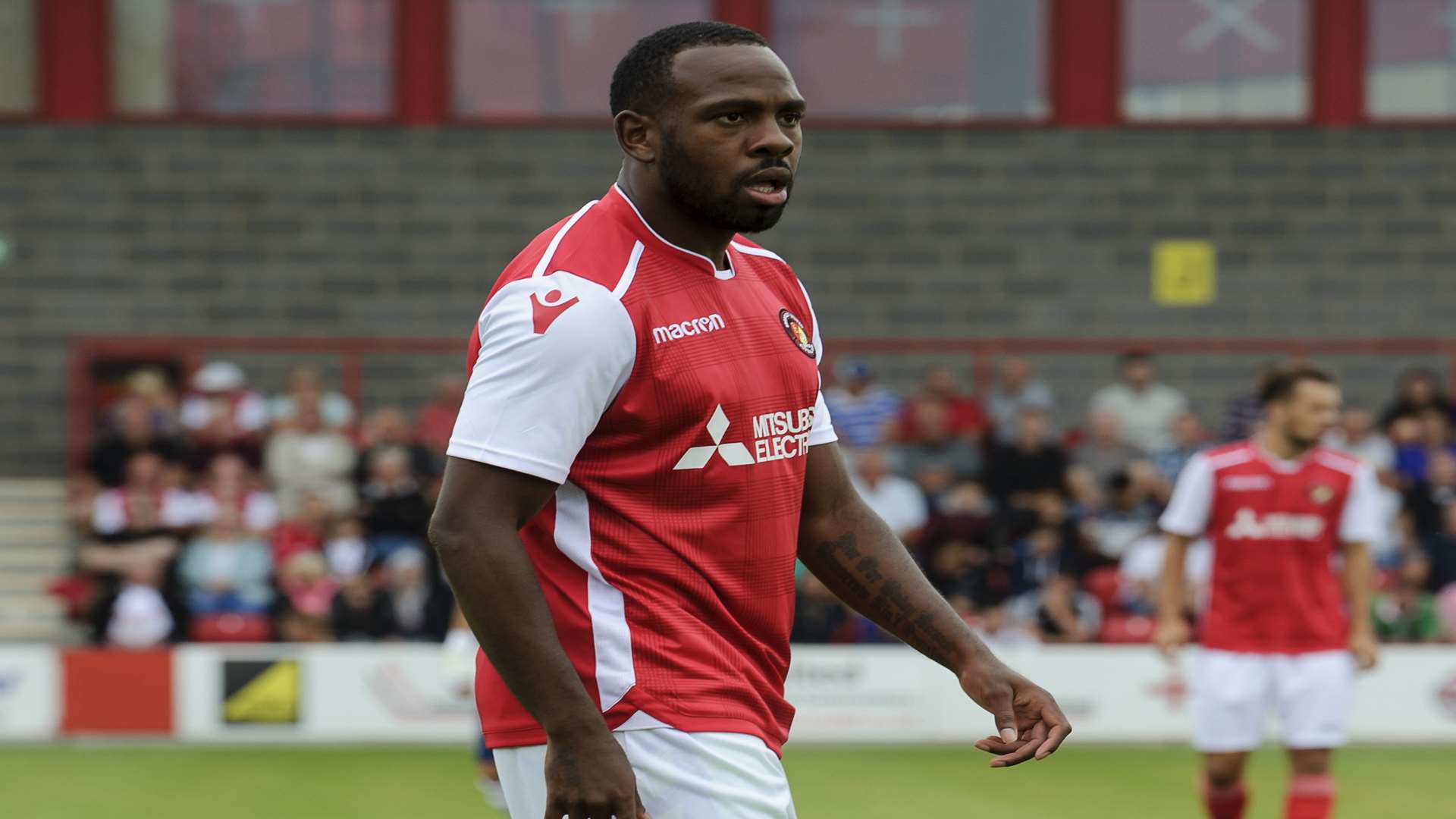 Myles Weston scored Ebbsfleet's first goal at Solihull Picture: Andy Payton
