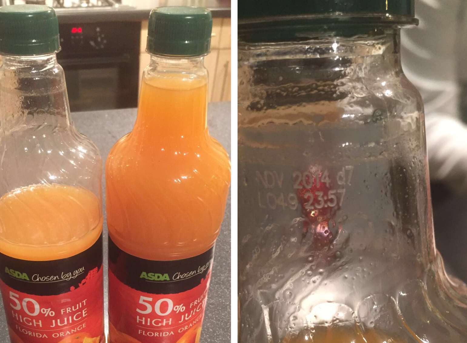 The fruit squash expired more than a year ago