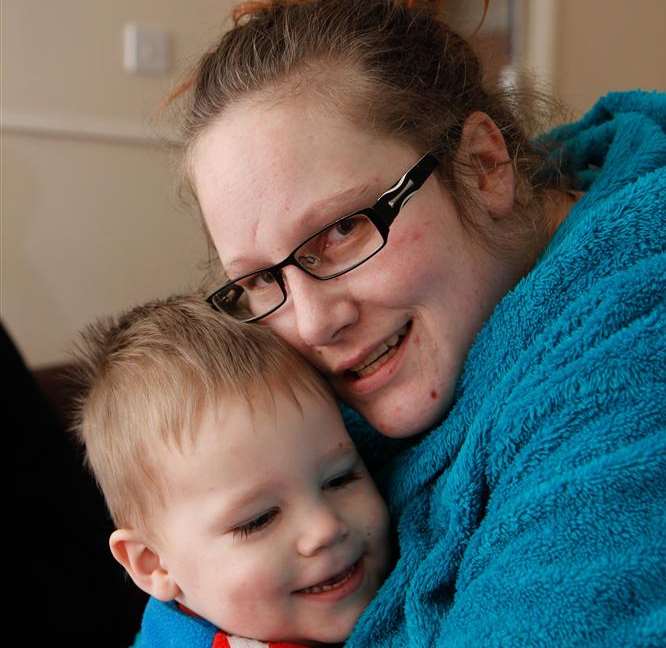 Louis-James Harvey and mum Catherine