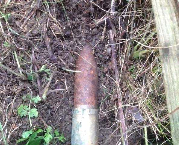 A shell was found in Dunkirk near Faversham