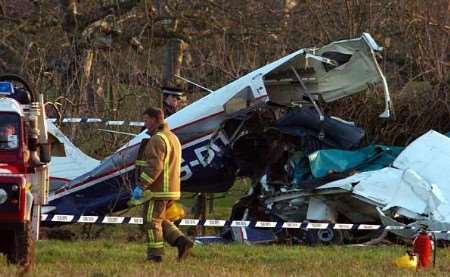 The scene on the day the plane crashed. Picture: MATT WALKER