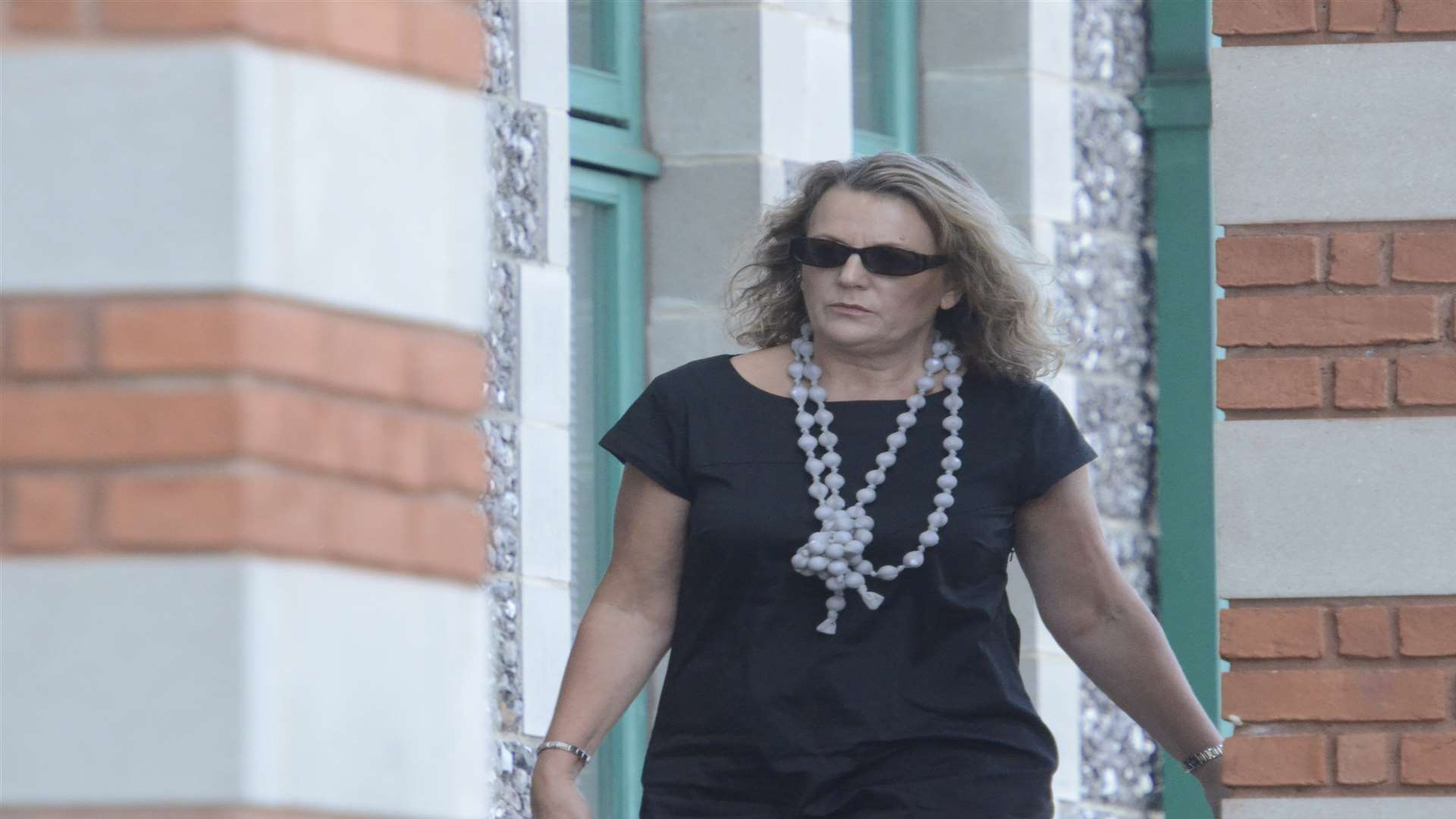 Christine Hewitt arriving at Canterbury Crown Court.