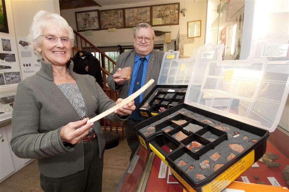 Volunteer Mary Thomsett with Ken Ingleton from the Rotary Club of Minster-on-Sea