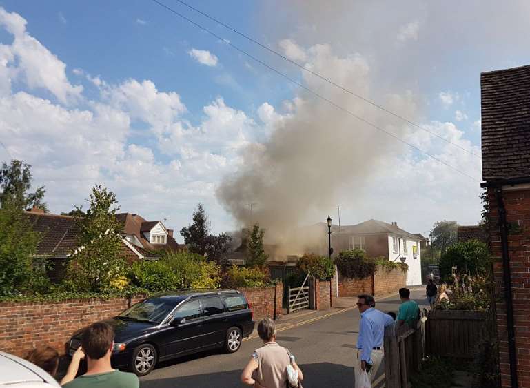 Firefighters have been called to a bungalow fire in Headcorn Village. Picture: @headcornweather
