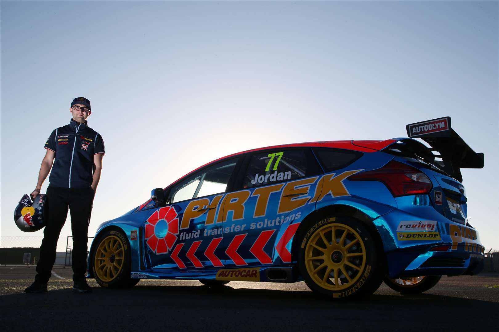 New signing Andrew Jordan with his Ford Focus for 2016