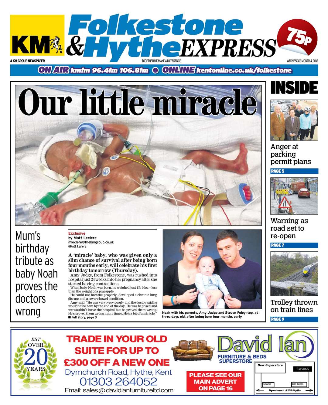 Folkestone and Hythe Express is published every Wednesday